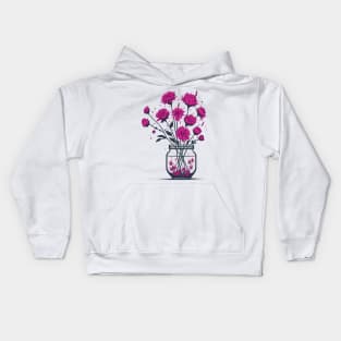 Cosmic Flowers in a Mason Jar Kids Hoodie